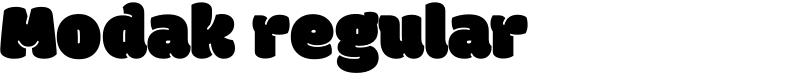 Modak regular Font