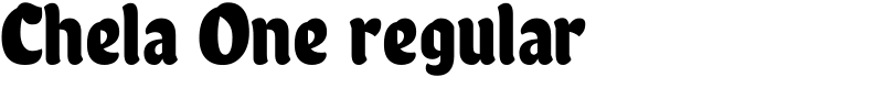 Chela One regular Font