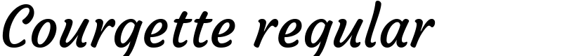 Courgette regular Font