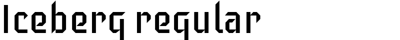 Iceberg regular Font