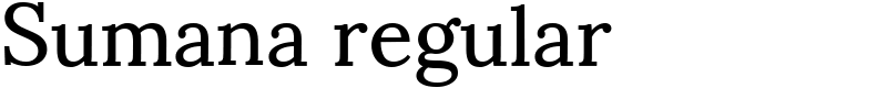 Sumana regular Font