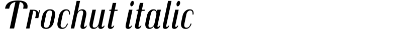 Trochut italic Font