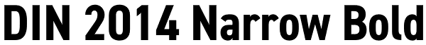 DIN 2014 Narrow Bold Font