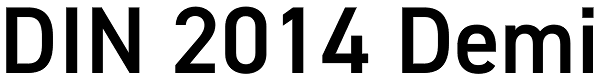 DIN 2014 Demi Font