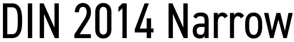 DIN 2014 Narrow Font
