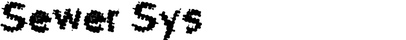 Sewer Sys Font