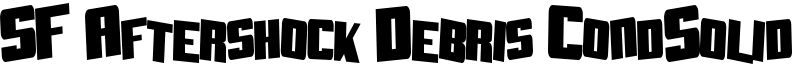 SF Aftershock Debris CondSolid Font