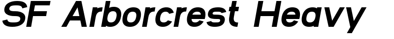 SF Arborcrest Heavy Font