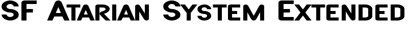 SF Atarian System Extended Font