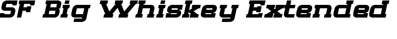 SF Big Whiskey Extended Font