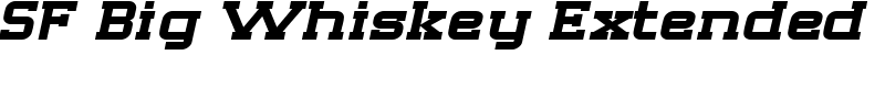 SF Big Whiskey Extended Font