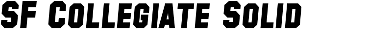 SF Collegiate Solid Font