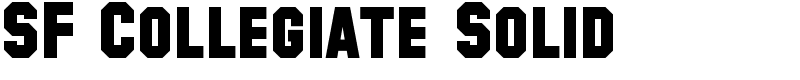 SF Collegiate Solid Font