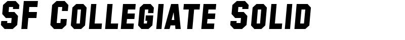 SF Collegiate Solid Font