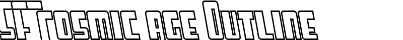 SF Cosmic Age Outline Font