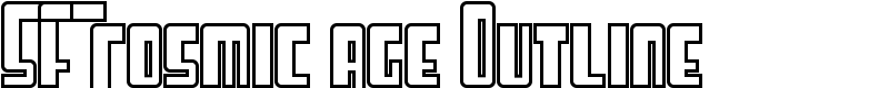 SF Cosmic Age Outline Font