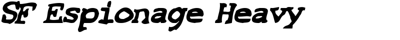 SF Espionage Heavy Font