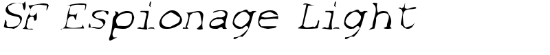SF Espionage Light Font