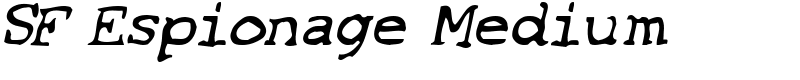 SF Espionage Medium Font