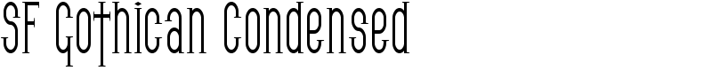 SF Gothican Condensed Font