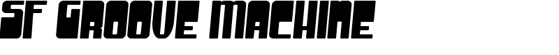SF Groove Machine Font