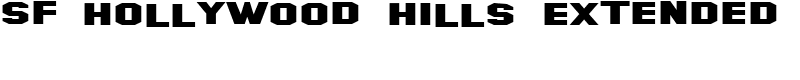 SF Hollywood Hills Extended Font