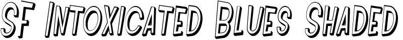 SF Intoxicated Blues Shaded Font