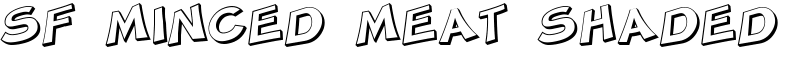 SF Minced Meat Shaded Font