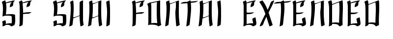 SF Shai Fontai Extended Font