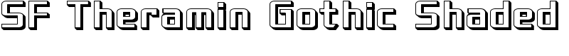 SF Theramin Gothic Shaded Font