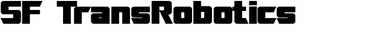 SF TransRobotics Font