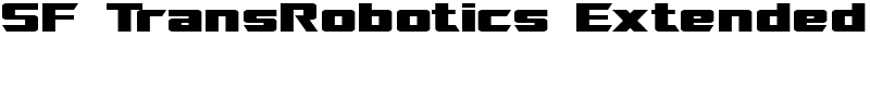 SF TransRobotics Extended Font
