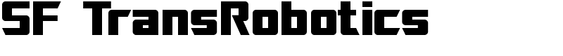 SF TransRobotics Font