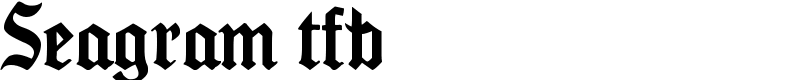 Seagram tfb Font