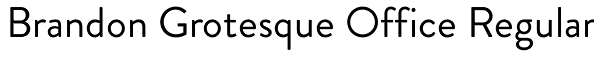 Brandon Grotesque Office Regular Font