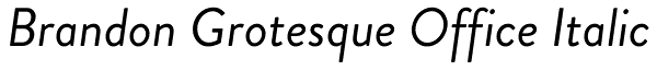 Brandon Grotesque Office Italic Font