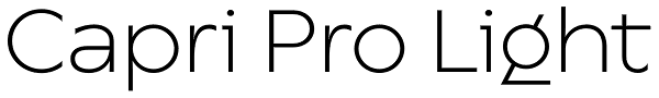 Capri Pro Light Font