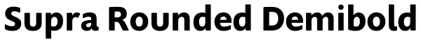 Supra Rounded Demibold Font