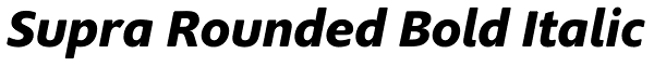 Supra Rounded Bold Italic Font