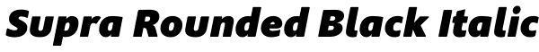 Supra Rounded Black Italic Font