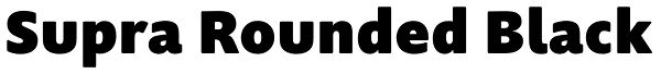 Supra Rounded Black Font