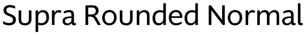 Supra Rounded Normal Font