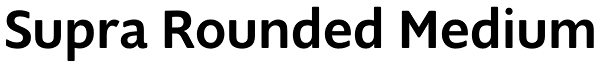 Supra Rounded Medium Font