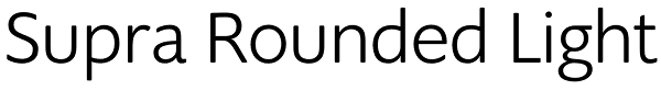 Supra Rounded Light Font