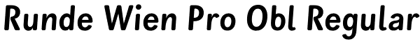 Runde Wien Pro Obl Regular Font