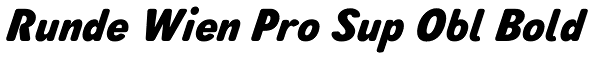 Runde Wien Pro Sup Obl Bold Font