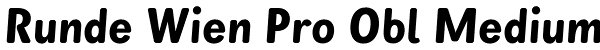 Runde Wien Pro Obl Medium Font