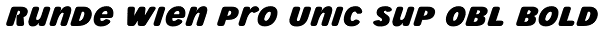 Runde Wien Pro Unic Sup Obl Bold Font