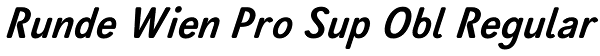 Runde Wien Pro Sup Obl Regular Font