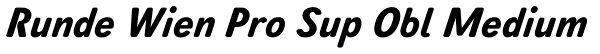 Runde Wien Pro Sup Obl Medium Font